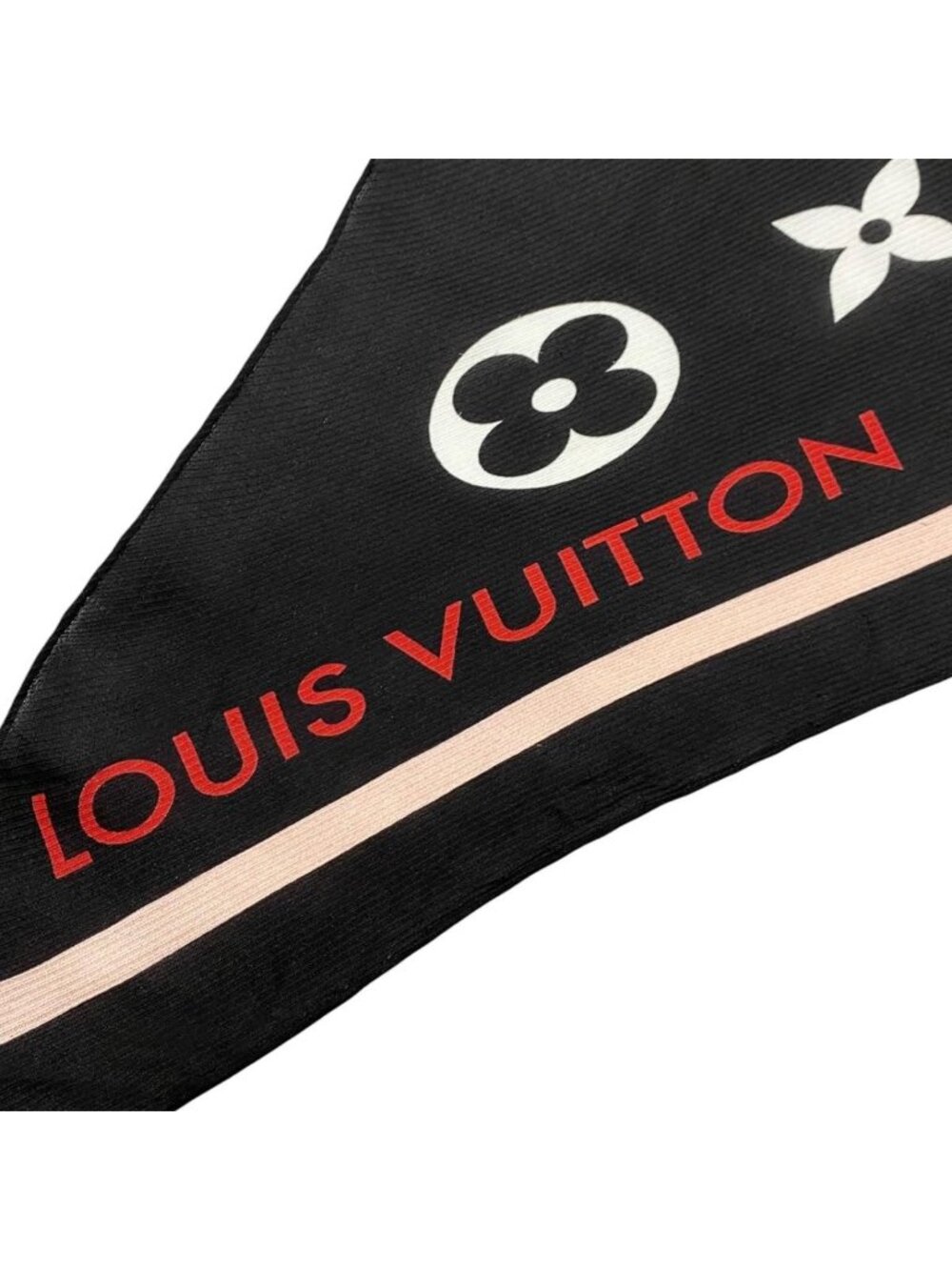 Louis Vuitton Silk Scarf Etole LV Idylle Monogram Noir Black Pink - Picture 4 of 10